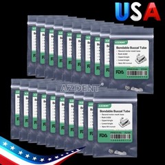 100X AZDENT Dental Orthodontic Buccal Tubes 2nd Molar Bondable Non-Conv Roth.022