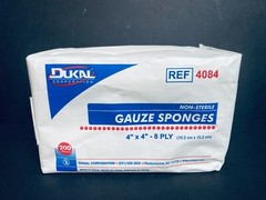 Dukal Cotton Gauze Sponge 8 Ply 4 x 4 in. 9 Packs with 200 Sponges Each