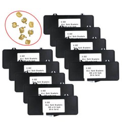 18K Gold Coated Orthodontic Metal Brackets, Mini Roth .022 3-4-5 with Hook