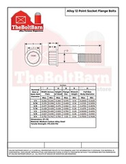 5/16″-18 Coarse 12-Point Flange Screws Alloy Steel Black (Pick Length & Qty)