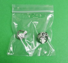 4×4 Bags 2-Compartment Poly Clear Center Split Divider Middle 4″ Reclosable 1000