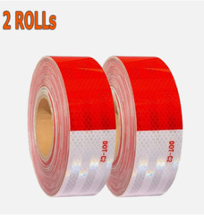 Conspicuity Tape DOT-C2 Approved Reflective Trailer Red White 2”x150’ -1 Roll