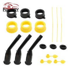 3 Kit Old Style Gas Can Spout w/Tough Nozzles Screw Collar Vent Caps Replacement