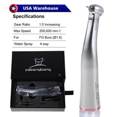 Dental 1:5 Increasing LED Contra Angle Handpiece Quattro Water Spray E-type po