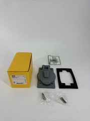 HUBBELL WP1 Weatherproof Lift Cover Gray Lexan for Size 1 Flanged Inlet Outlet