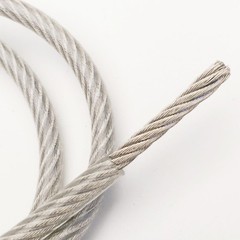 Galvanized Steel Wire Rope 7×7 Strand 3/16″-1/4″ Clear Vinyl Coated 1ft – 300ft