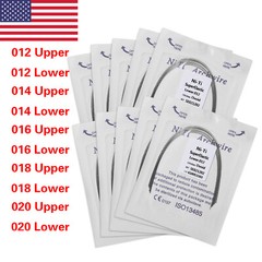 100PCS Dental Orthodontic Round Arch Wire Super Elastic NITI Ovoid Form Sizes US