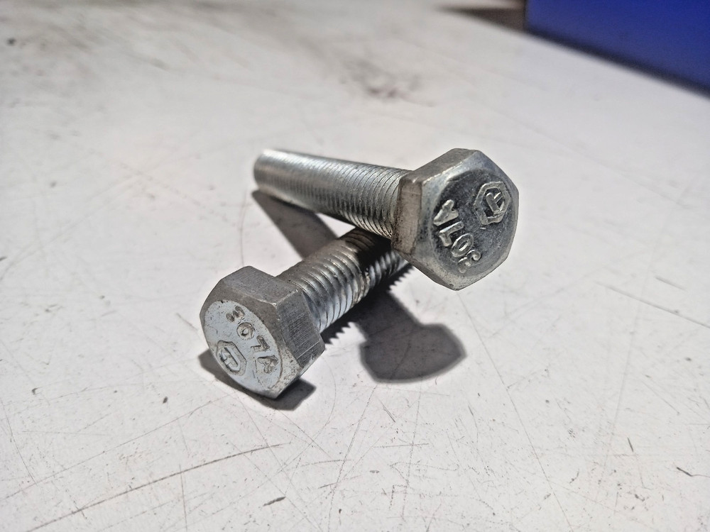 1/2-13 x 3″ Hex Head Tap Bolt 307A Full Thread Zinc Plated Gr 2 1, 5, 10, 20 qty