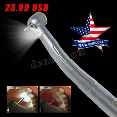 LED Fiber Optic Push Handpiece 4H E-generator Dental High Speed Handpieces