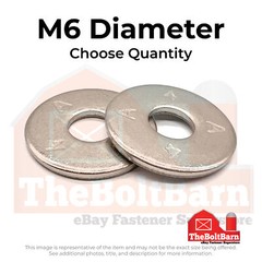 M6x18x1.6 A4-70 Stainless Steel Fender Washers (Pick Quantity)