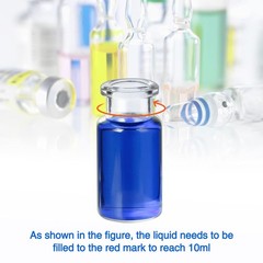 100/200/500/1000Pcs 10ml Clear Glass Vials Headspace Vials with Flip Off Caps US