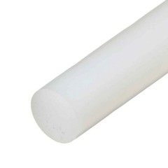 5.000 (5 inch) x 36 inches, UHMW Plastic Round Rod, White