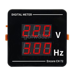 AC50-500V Voltage Frequency Meter Digital LED Display Voltage Tester 10.0-99.9Hz