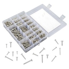 550Pcs 304 SS Wood Screws, Phillips Head #4 #6 #8 #10 #12 Assortment