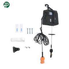 3-in-1 Electric Hoist Winch Crane Dual Remote Overload Safety 1100LBS/500kg