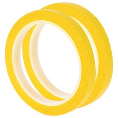 2 Rolls Dark Yellow 0.4″ x 55 Yard PET Film Electrical Tape High Temperature 50m