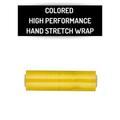 128 Rolls Cast Hand Stretch Wrap Cling 15″x1500′ Dark Yellow Pallet Shrink Film
