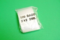 500 Zip Seal Lock Bags 2×2 Clear 2Mil Bags 2″ x 2″ Reclosable Zip Slide Bags