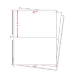 200-20000 8.5×5.5 Shipping Labels Round Corner Half Sheet Self Adhesive Labels