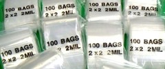 5000 Bags Zip Seal Lock Bags 2mil 2 x 2 Clear Small 2″ Square Baggies 5,000 Pcs