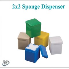 2″x 2″ SPONGE GAUZE DISPENSER – WHITE Or BLUE Or MAUVE – PLASDENT AUTOCLAVABLE