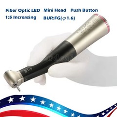 1:5 ratio Dental Fiber Optic LED Contra Angle Handpiece Inner 4 Spray /Rotor ne