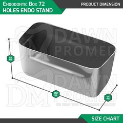 Endodontic Box 100 x 44 x 54mm 72 Holes Endo Stand Surgical Dental Instruments