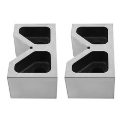 6″x3-1/2″x2-3/8″ Cast Iron V-Blocks Pair, Precision Ground V-Block Set