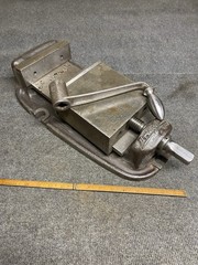 6 “Bridgeport Milling Drilling Vise With Handle And Hard Jaws Vintage USA