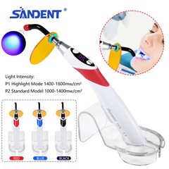 Dental Wireless Cordless 5 second LED Cure Curing Light Lamp 1800mw 3 Colors