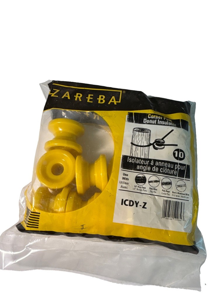 Zareba ICDY-Z (10 Pcs Per Bag) Corner Post ELECTRIC FENCE INSULATORS-SHIPSN24HRS