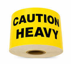 Shipping Labels- 3×5 Caution Heavy 500 labels each, 1-12 Rolls