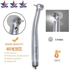 Burr E-generator Dental LED Fiber Optic High Speed Handpiece 4 hole UDM4