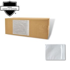 4.5″ x 5.5″ Plain Face No Print Packing List Envelopes Back Load, 1000 Pieces