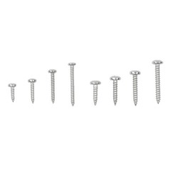 550Pcs 304 SS Wood Screws, Phillips Head #4 #6 #8 #10 #12 Assortment