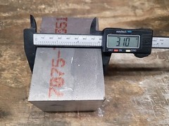7075 T7351 alum billet 4 1/2 lbs FREE FedEx Ship 3″ x 3″ x 4 1/2″ Plate Block