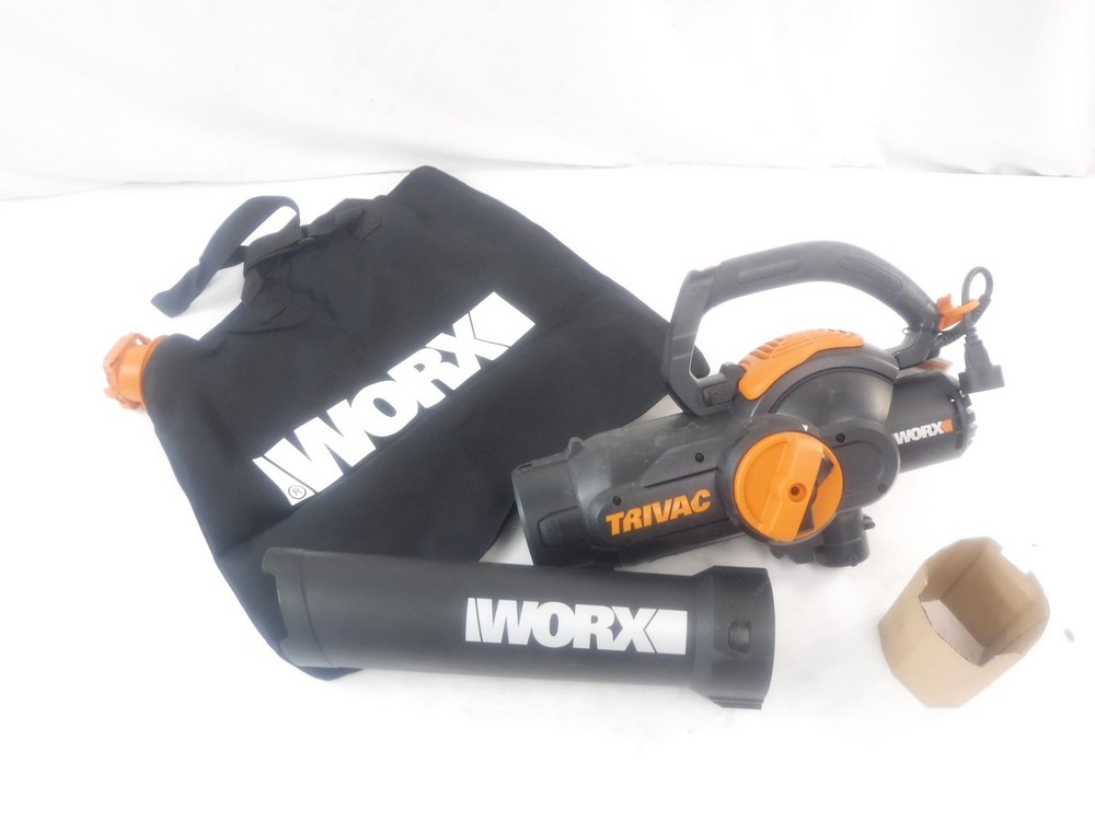 WORX Trivac 120V 2.0 600-CFM 70-MPH Corded Electric Handheld Leaf Blower WG512
