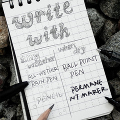 3″ X 5″ Waterproof Notebook Cover Pocket with Pen, Write in the Rain Notebook –