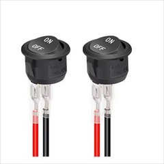 5Pcs 12V round Rocker Switch AC 6A/250V 10A/125V SPST 2 Pin 2 Position On/Off T