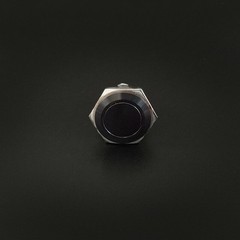 Metal Push Button Waterproof Switch Black Momentary Reset DC 2A 12V-36V Car/Boat