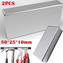 2PCS Magnets Big Block Super Strong N52 Neodymium Large Magnet Rare Earth USA
