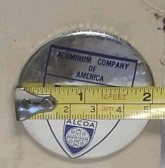 Vtg Aluminum Company Of America Employee Badge Cressonia Works ALCOA Phila Co