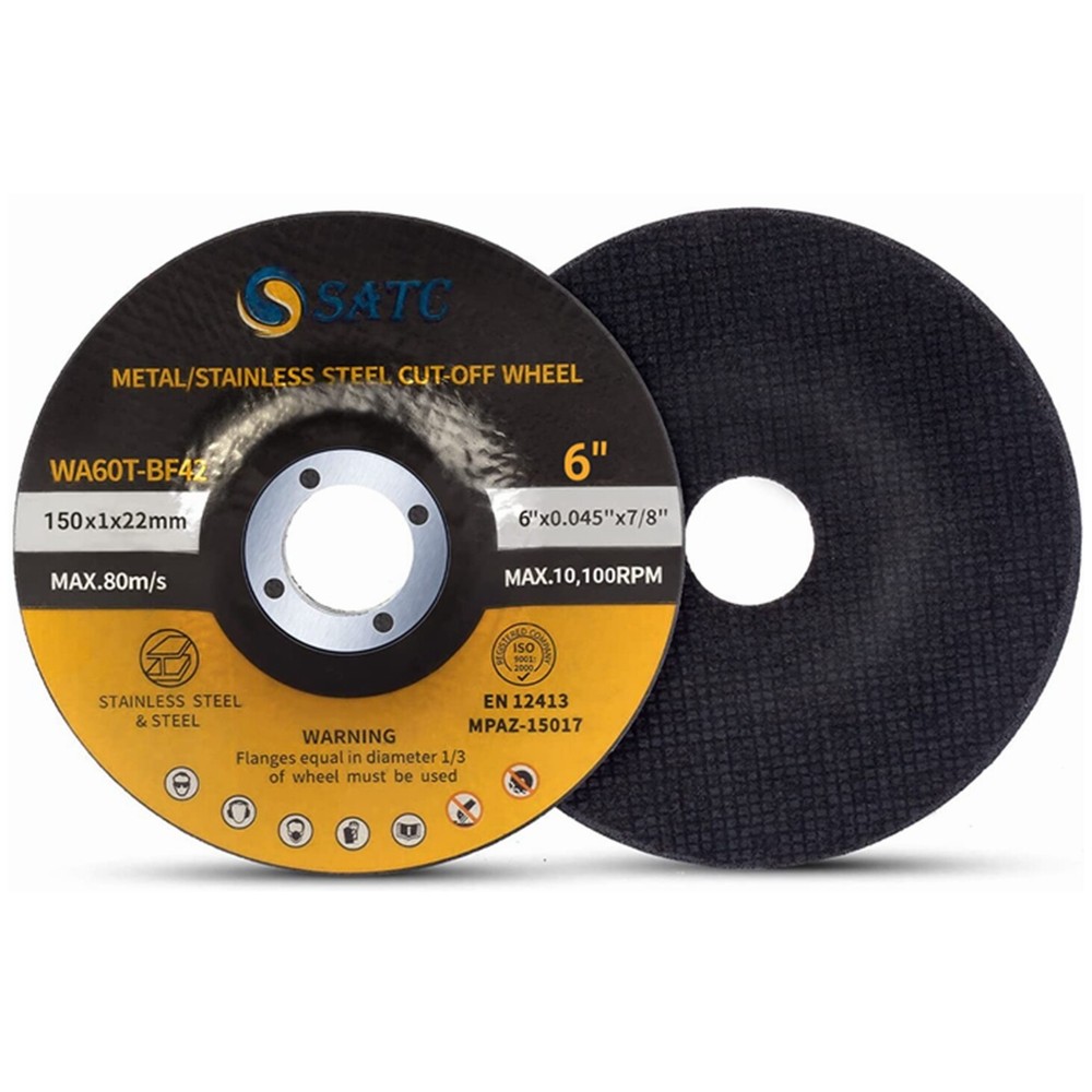200 Pack 6″ Depressed Center Cut Off Wheels Metal & Stainless Steel Cutting Disc