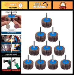 10-Pack 1/4″ Die Grinder Flapper Wheels, 80 Grit for Rust Removal & Polishing