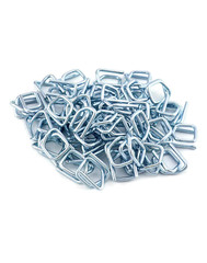 50PCS 1/2” Metal Wire Buckles for Polypropylene Cord Strapping Silver Steel