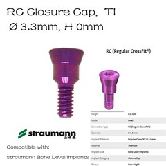 Closure Cover Screw RC/NC Fits Straumann ITI Bone Level/BLT Healing Abutment Cap