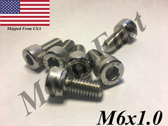 M6x1.0 Socket Head Cap Screw 12mm-40mm Stainless Steel 18-8 A2 ISO:4762 DIN:912