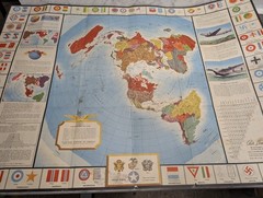 ORIGINAL ALCOA ALUMINUM COMPANY GLOBAL MAP FOR GLOBAL WAR AND GLOBAL PEACE