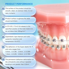 AZDENT Alambres de arco redondo superelástico Niti de ortodoncia dental Ovoide
