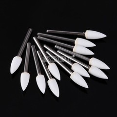 12pc/Set Dental White Polishing Stones Flame shape FG burs Arkansas Stone Points